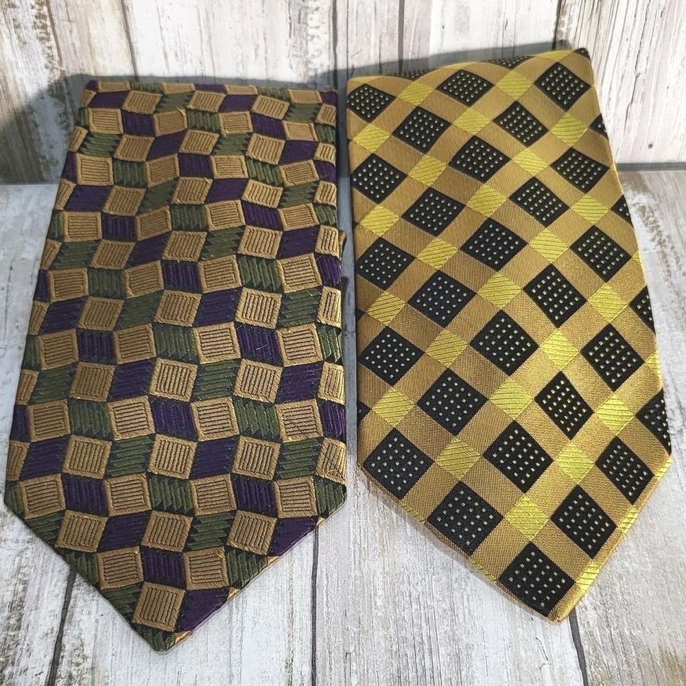 City of London Nordstrom Mens Silk Blend Geometric Pattern Neck Tie